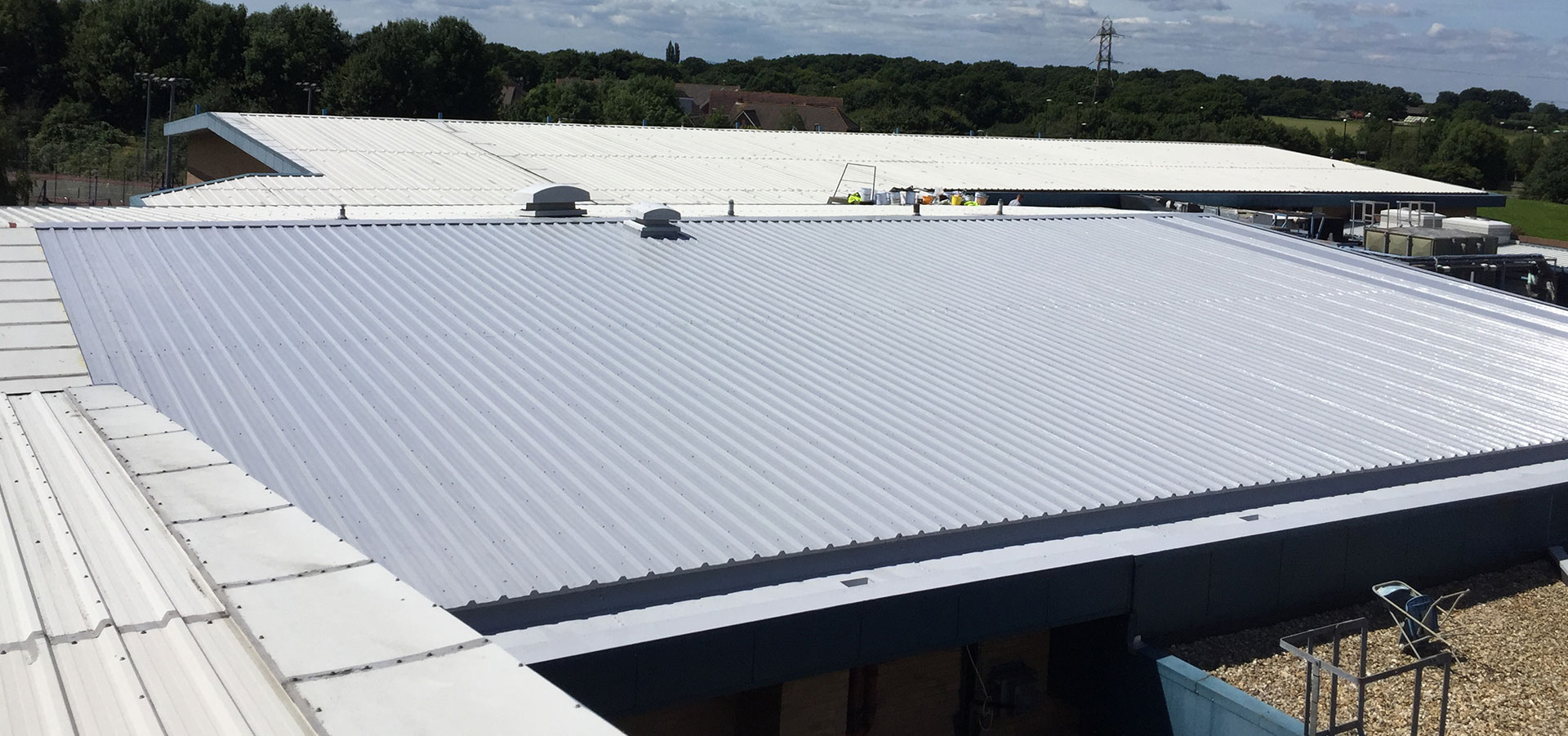 Flat roof roofing project