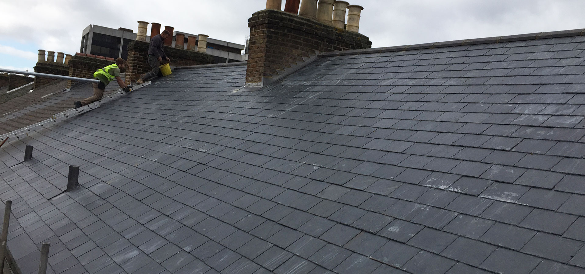 Slate roof roofing project
